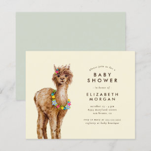 Chá de fraldas Alpaca de Aquarela Suave de Orçamen