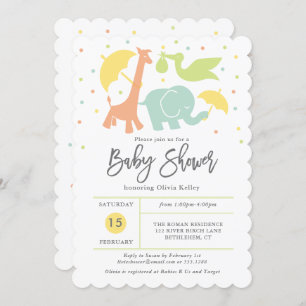 Chá de fraldas Animal, Convite Neutro Contra O Gên