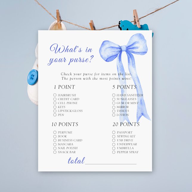 Chá de fraldas arco azul - O que há no seu jogo de (Criador carregado)