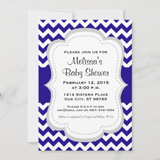 Chá de fraldas, Bebê, Convite Personalizado (Frente)