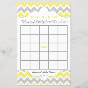 Chá de fraldas Bingo Amarelo, DOIS CONJUNTO DE JOG