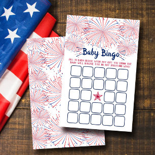 Chá de fraldas Bingo Vermelho, Branco E Azul