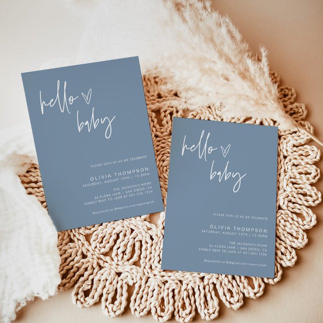 Chá de fraldas Blue Boy | Convite para Meninos Azu (Criador carregado)