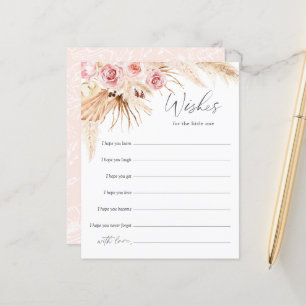 Chá de fraldas Blush Pink Boho deseja o bebê