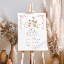 Chá de fraldas bobo Goose Girl Bem-vindo Conselho