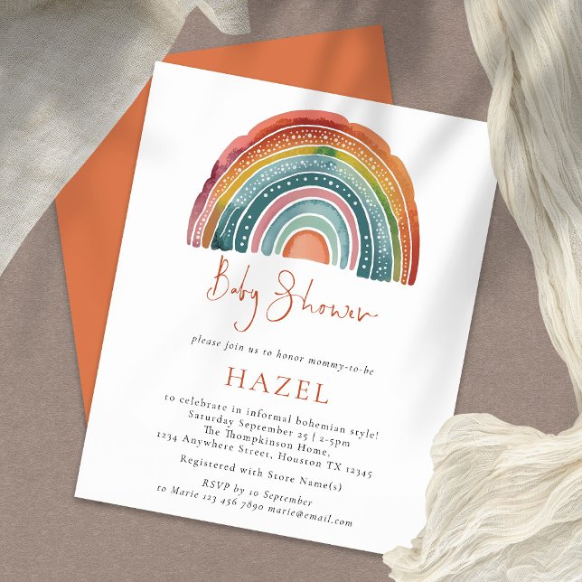 Chá de fraldas Boho Arco-Íris Boêmico de Orçamento (Criador carregado)