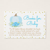 Chá de fraldas Boho Blue Pumpkin Traga um Cartão d