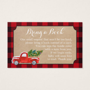 Chá de fraldas Book Request Christmas Truck Red Xa