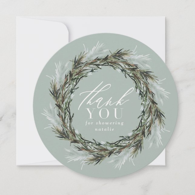 Chá de fraldas botânico de aquarela de inverno obr (Frente)