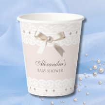 Chá de fraldas Branco Lace da Regência do Arco Sat