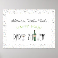 Chá de fraldas casais | Poster de Boas-vindas em H