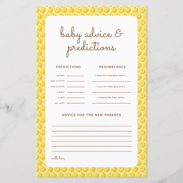 Chá de fraldas Como Vai Ser? Placa de previsão (Frente)