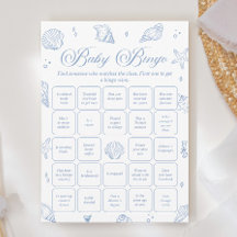 Chá de fraldas Costeiro Encontre o Cartão de Jogo 