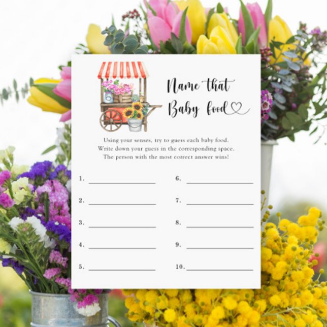 Chá de fraldas da Flor - Nomeie esse jogo de Comid (Criador carregado)