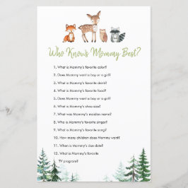 Chá de fraldas Da Floresta Woodland Que Conhece Me