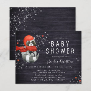 Chá de fraldas da Madeira de Raccoon de Natal