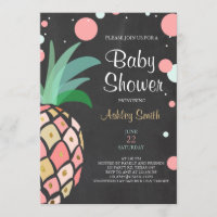 Chá de fraldas de abacaxi Convite Tropical Bridal