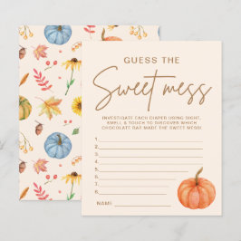 Chá de fraldas de Abóbora Adivinha o Jogo Doce Mes