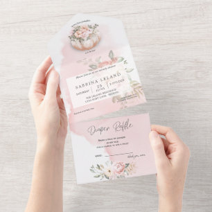 Chá de fraldas de Abóbora de Coral Floral Rosey