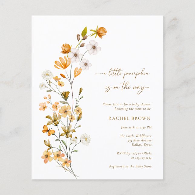 CHÁ DE FRALDAS de Abóbora de Flor Selvagem (Frente)