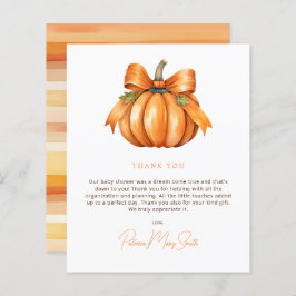 Chá de fraldas De Abóbora De Orçamento Obrigado