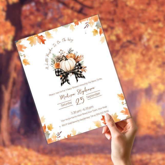 Chá de fraldas de Abóbora Pequeno Orçamento Floral (Criador carregado)