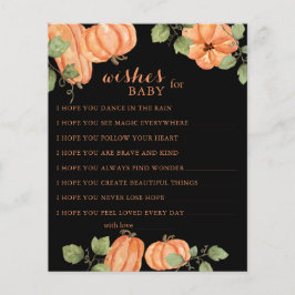 Chá de fraldas de Abóbora Preto Deseja Bebê