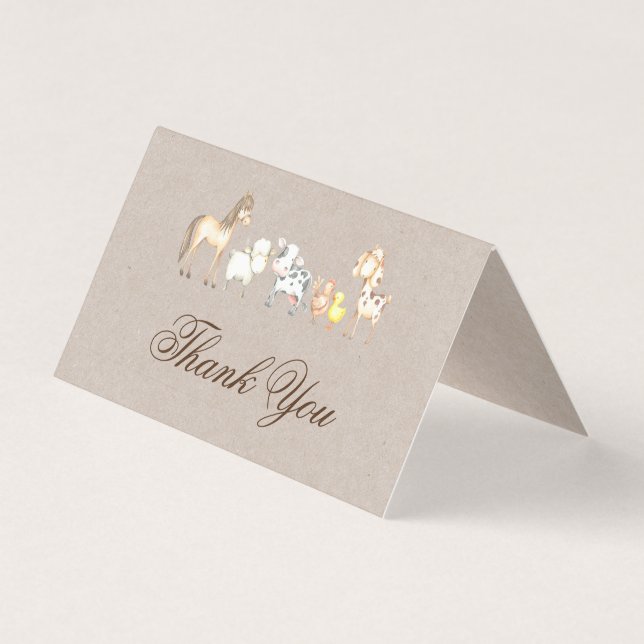 Chá de fraldas De Animais De Exploração Agradecemo (Frente)