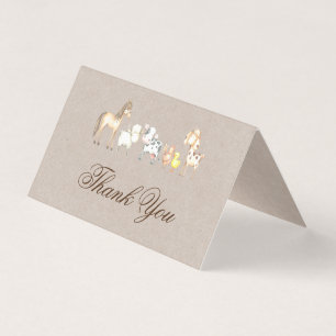 Chá de fraldas De Animais De Exploração Agradecemo