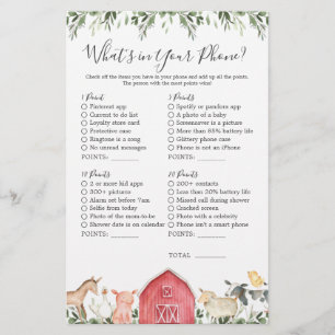 Chá de fraldas de animais de fazenda O que há no s