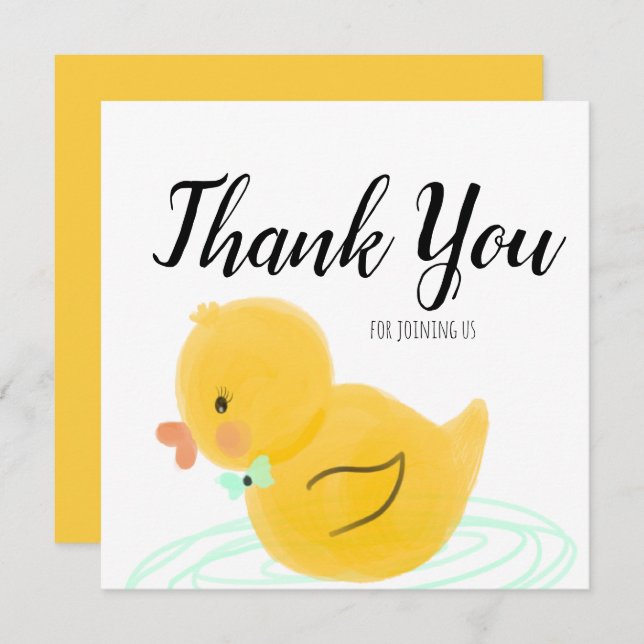 Chá de fraldas de Aquarela de Pato de Borracha Obr (Frente/Verso)