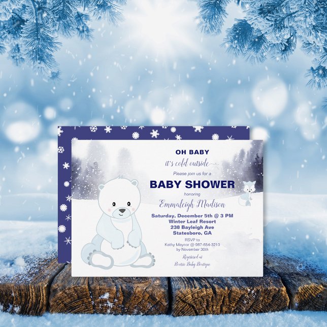 Chá de fraldas de Aquarela do Urso Polar (Criador carregado)