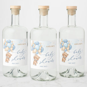 Chá de fraldas de Balões Azuis do Urso de Teddy