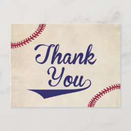 Chá de fraldas De Baseball Obrigado Cartões Postai