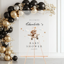 Chá de fraldas de boas-vindas do Urso de Teddy e A