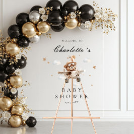 Chá de fraldas de boas-vindas do Urso de Teddy e A