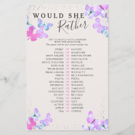 Chá de fraldas de borboleta, querida Palavra Ela P