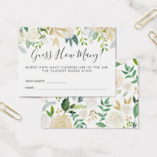 Chá de fraldas de Buquê Rosa Branco Jogo de Adiv