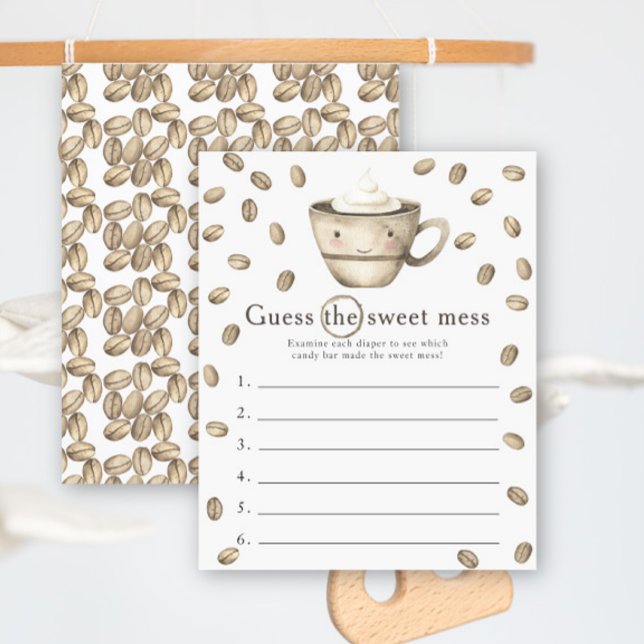 Chá de fraldas de café, adivinha o jogo da bagunça (Criador carregado)