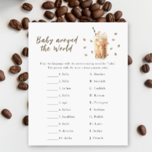 Chá de fraldas de café - Bebê no jogo mundial