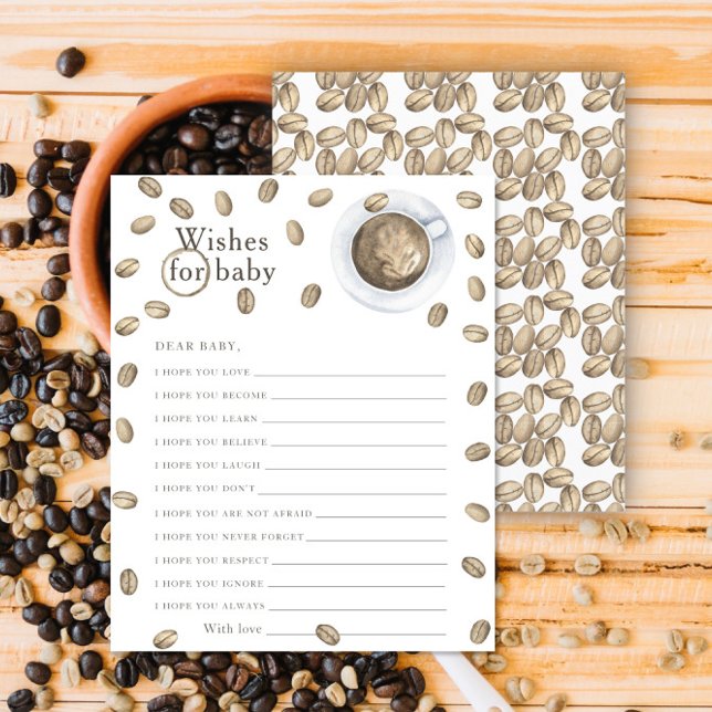 Chá de fraldas de café - desejos de bebê (Criador carregado)