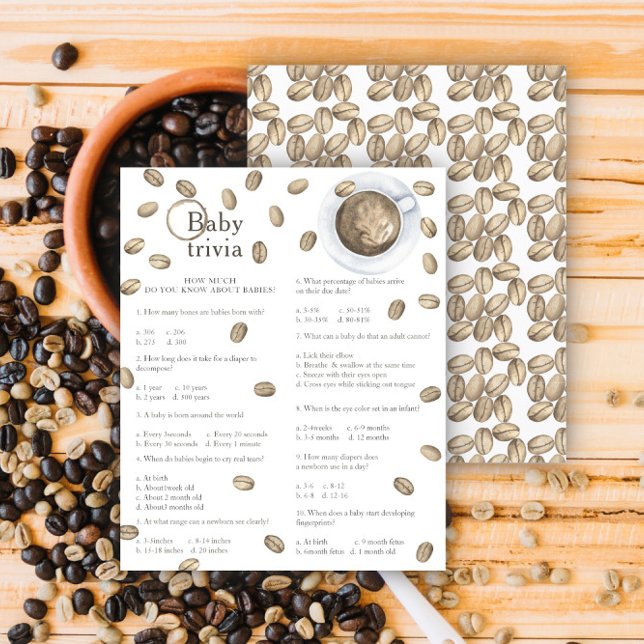 Chá de fraldas De Café - Jogo Da Trivia Do Bebê (Criador carregado)