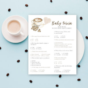 Chá de fraldas De Café - Jogo Da Trivia Do Bebê