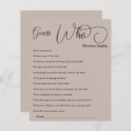 Chá de fraldas de Caligrafia Mínima Moderna Adivin