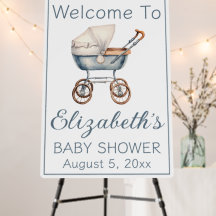 Chá de fraldas de Carruagem do Vintage Baby Boy