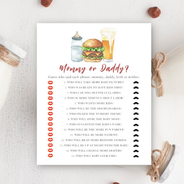 Chá de fraldas de cerveja - jogo de mamãe ou pai (Criador carregado)