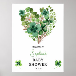 Chá de fraldas de Charm Shamrock Poster