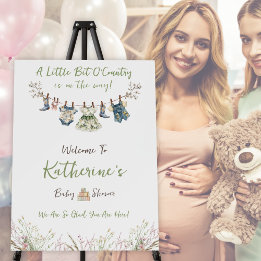 Chá de fraldas de Clothesline de Flores Selvagens