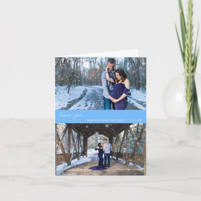 Chá de fraldas de Colagem de Fotografias Cartões d (Frente)