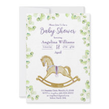 Chá de fraldas de convite com designs encantadores